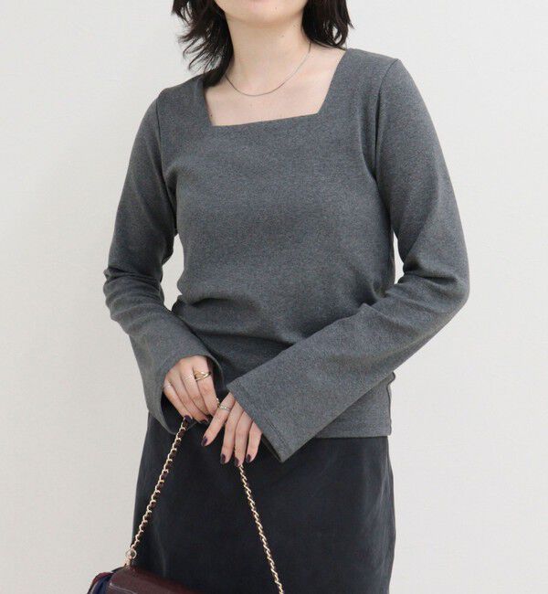 fredy emue「スクエアネックフレアスリーブカットソー」|Tシャツ・カットソー|