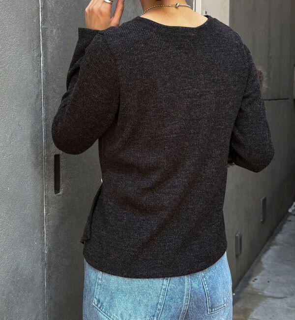 fredy emue「リブニットソーカシュクールプルオーバー」|Tシャツ・カットソー|