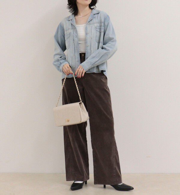 fredy emue「クロップドデニムジャケットシャツ」|シャツ・ブラウス|