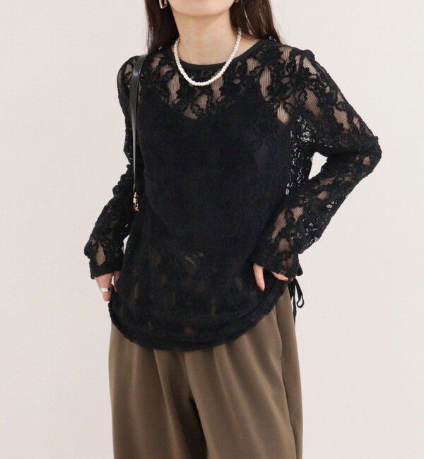 fredy emue「ドロストアシメレースプルオーバーカットソー」|Tシャツ・カットソー|