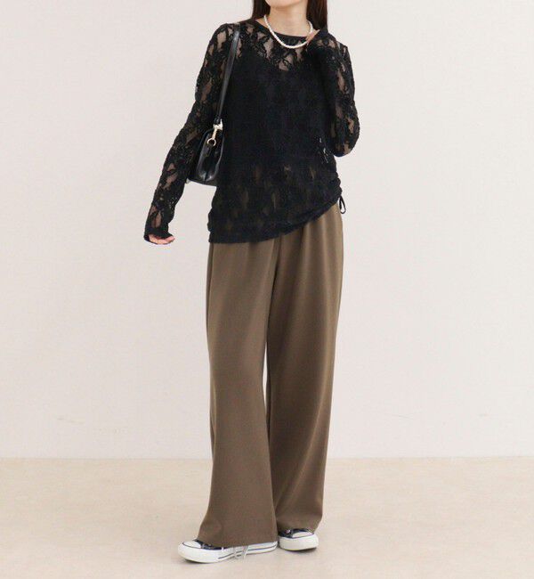 fredy emue「ドロストアシメレースプルオーバーカットソー」|Tシャツ・カットソー|