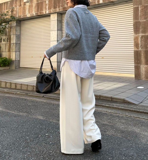 fredy emue「【リピーター続出！/4サイズ展開】とろみWarmストレートイージーパンツ」|チノ|