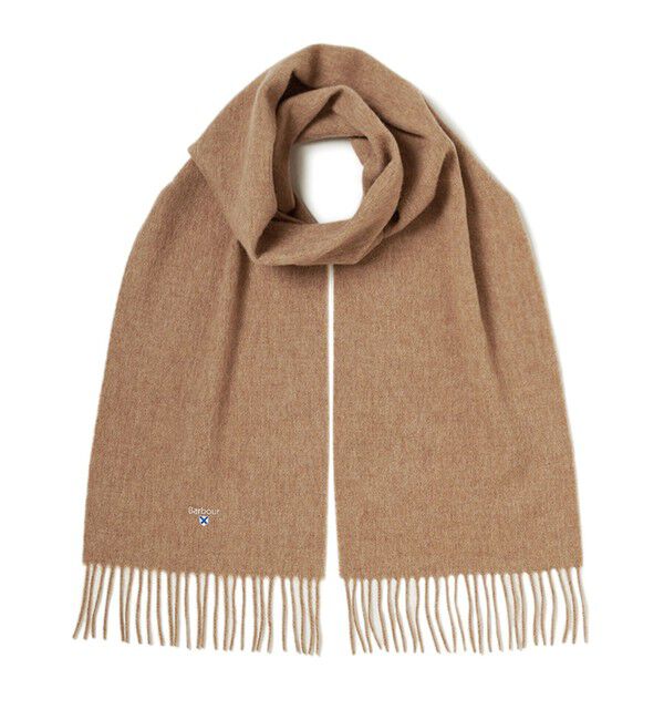 GLOSTER「【BARBOUR/バブアー】PLAIN LAMBSWOOL SCARF」|マフラー|ベージュ