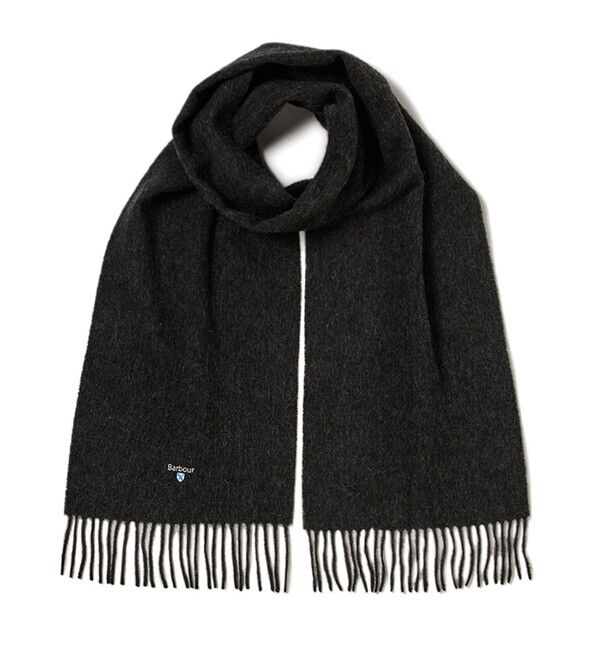 GLOSTER「【BARBOUR/バブアー】PLAIN LAMBSWOOL SCARF」|マフラー|チャコールグレー