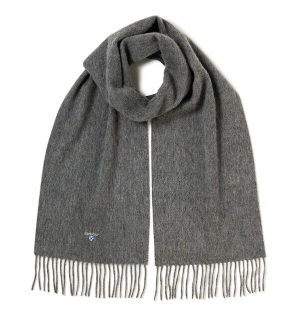 GLOSTER「【BARBOUR/バブアー】PLAIN LAMBSWOOL SCARF」|マフラー|ライトグレー
