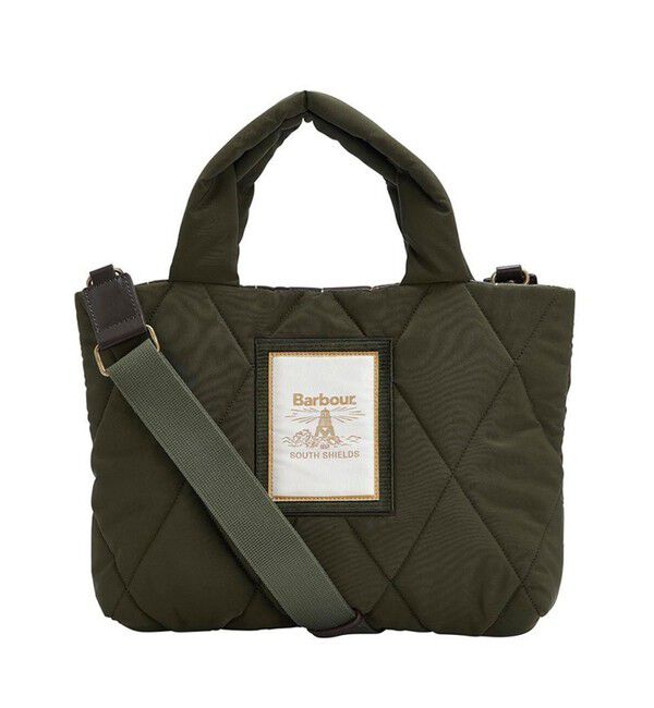 GLOSTER「【BARBOUR/バブアー】MARIAH MINI QUILTED TOTE BAG」|トートバッグ|オリーブ