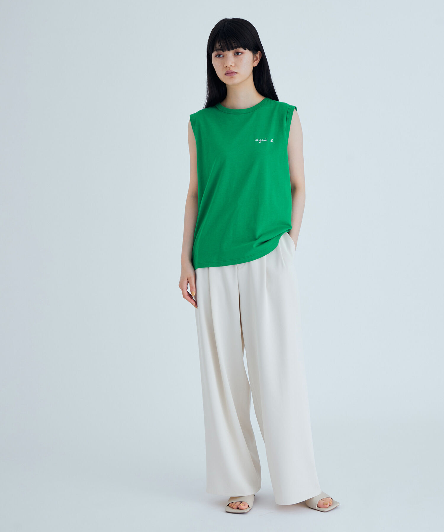 ADAM ET ROPE'「【agnes b. pour ADAM ET ROPE'】SLEEVELESS T-SHIRTS」|タンクトップ|