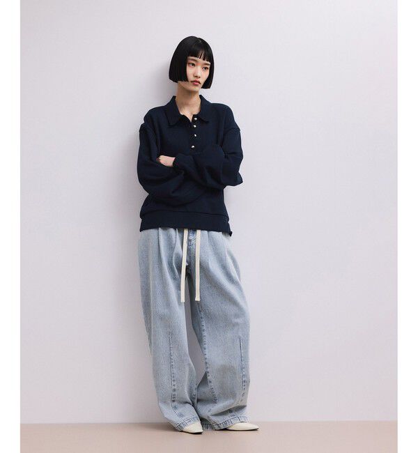 ADAM ET ROPE'「【WEB限定】2タックカーブデニムパンツ」|デニム|