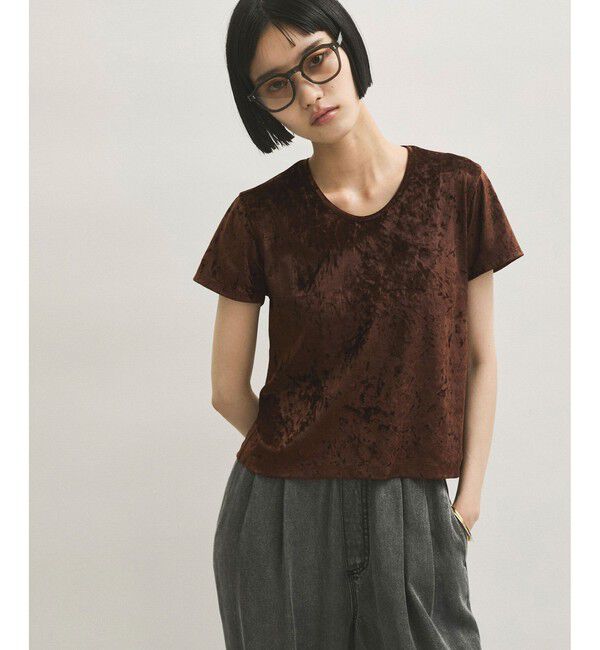 ADAM ET ROPE'「クラッシュベロアTEE」|Tシャツ・カットソー|