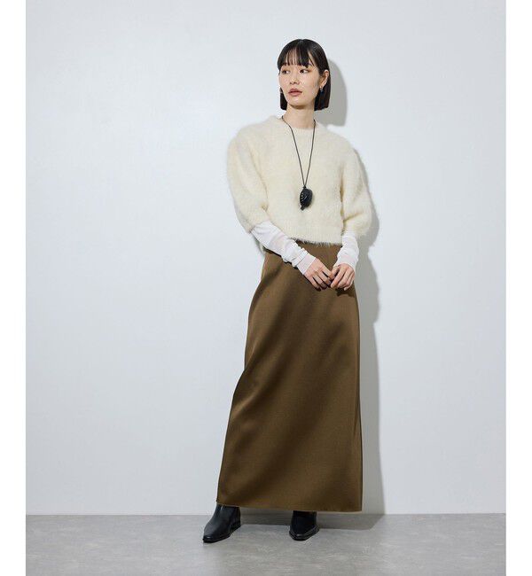 ADAM ET ROPE'「【サステナブル】エアリーシアーカフスカットソー」|Tシャツ・カットソー|