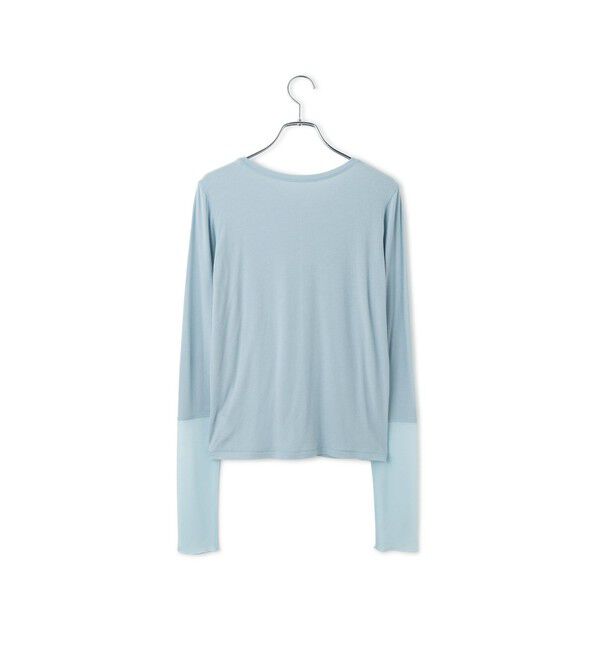ADAM ET ROPE'「【サステナブル】エアリーシアーカフスカットソー」|Tシャツ・カットソー|