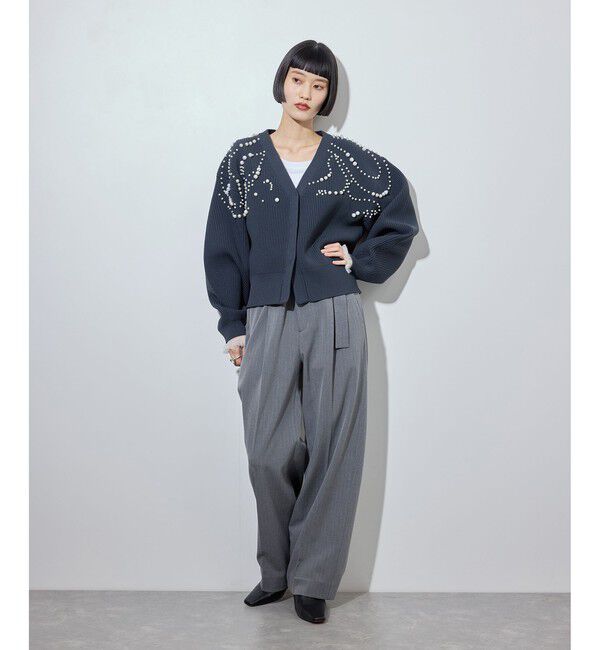ADAM ET ROPE'「シアーフリルクルーネックプルオーバー」|Tシャツ・カットソー|