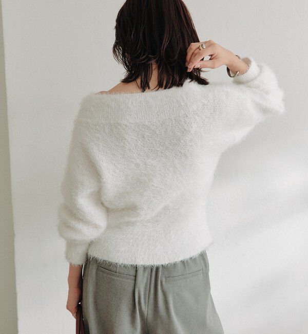  「ペーパーフェザーZIPニット」|カーディガン|