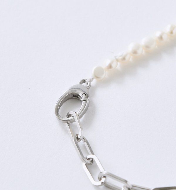  「【SHIHO企画/マルチウェイ】パール&times;ステンレスアレンジチェーンネックレス」|ネックレス|