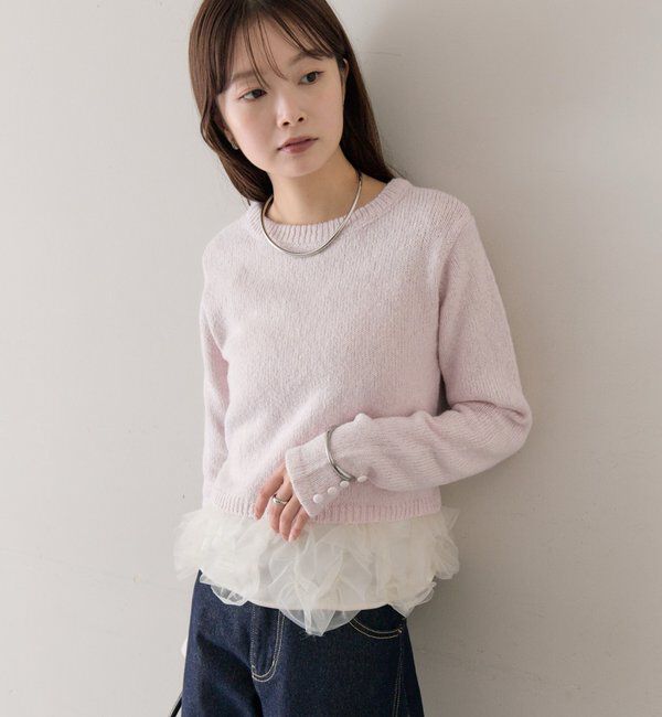 「【前後2WAYで着れる◎】コンパクトニット」|パーカー|