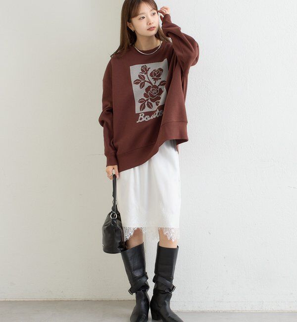  「クロスステッチプリントスウェット」|Tシャツ・カットソー|