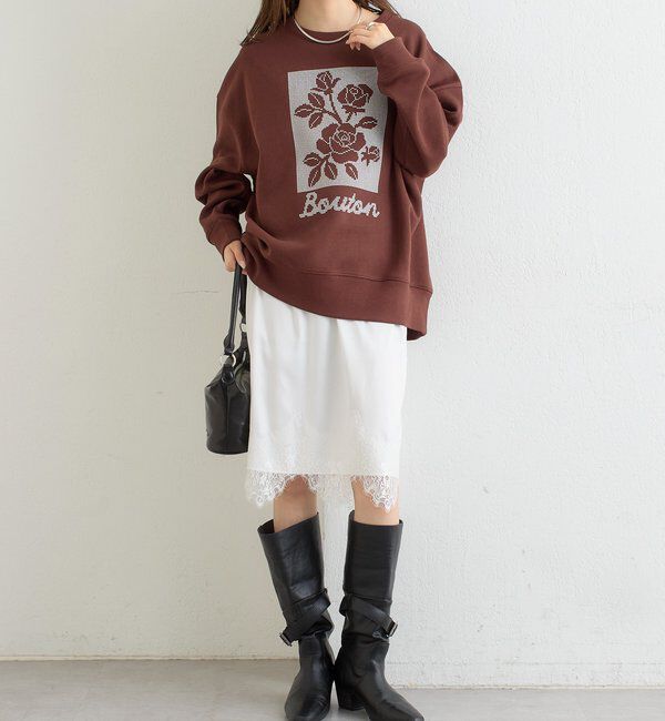  「クロスステッチプリントスウェット」|Tシャツ・カットソー|