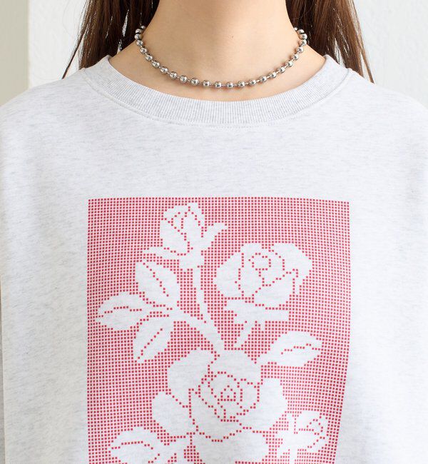  「クロスステッチプリントスウェット」|Tシャツ・カットソー|