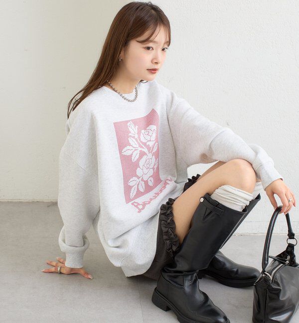  「クロスステッチプリントスウェット」|Tシャツ・カットソー|