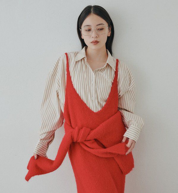  「【WEB先行販売】ニットキャミドレス」|ワンピース|