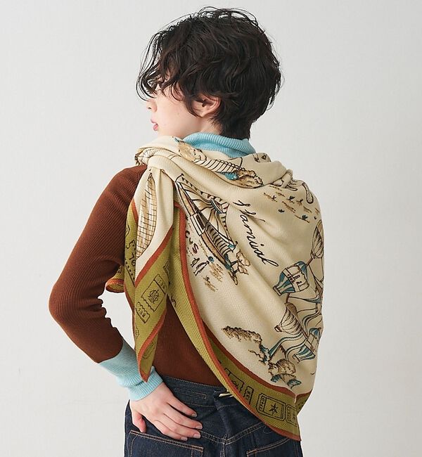 collex「【manipuri/マニプリ】ワンダーランド ウールシルクストール 大判 イラス」|マフラー|