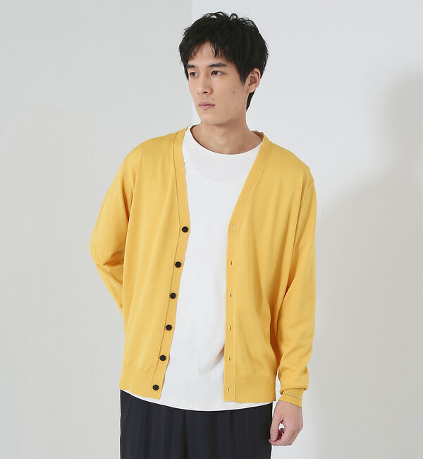 ABAHOUSE「【シルクブレンド】ベーシック Vネック カーディガン」|カーディガン|