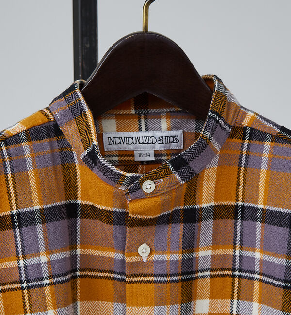 ABAHOUSE「【別注】Individualized shirts / ネルチェック バンドカラ」|シャツ・ブラウス|