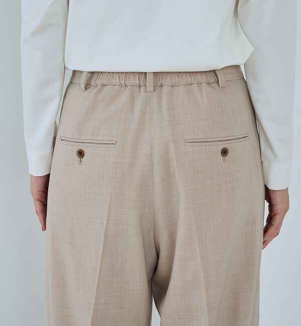 qualite「【セットアップ可能】ウールサキソニータックパンツ」|その他|
