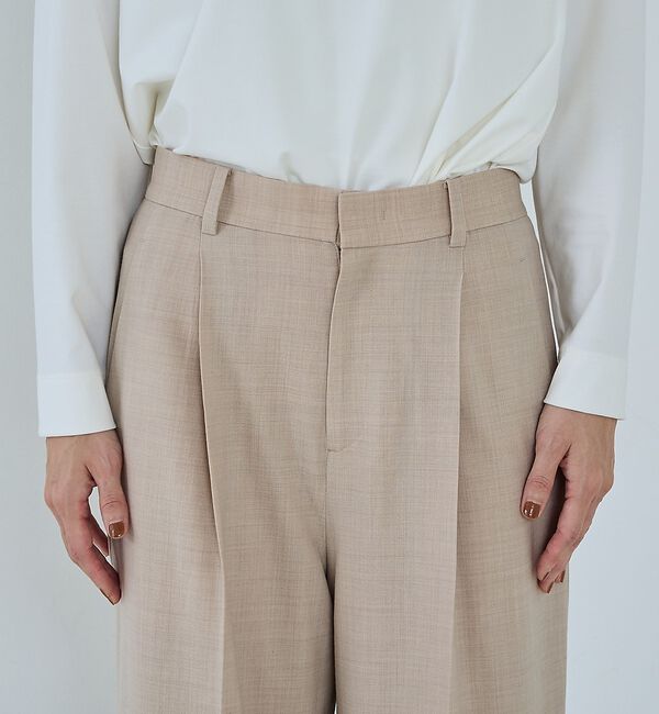 qualite「【セットアップ可能】ウールサキソニータックパンツ」|その他|