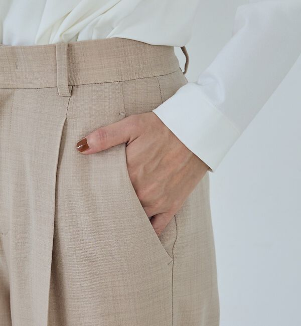 qualite「【セットアップ可能】ウールサキソニータックパンツ」|その他|