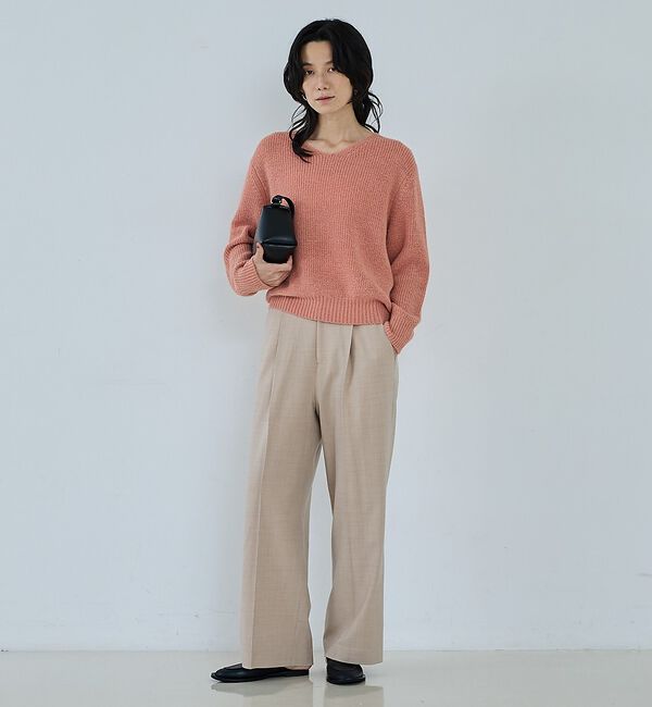 qualite「【セットアップ可能】ウールサキソニータックパンツ」|その他|