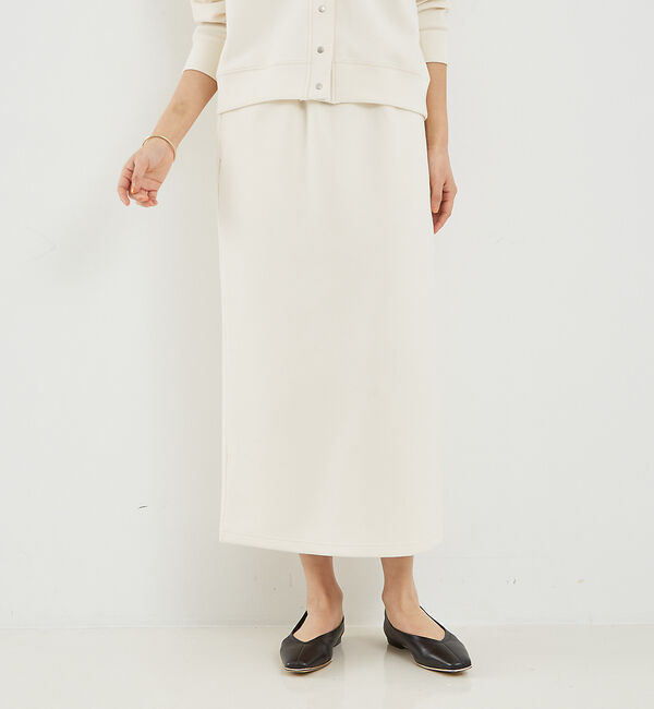 abahouse mavie「【セットアップ対応】シルキーダンボールタイトスカート」|スカート|オフホワイト