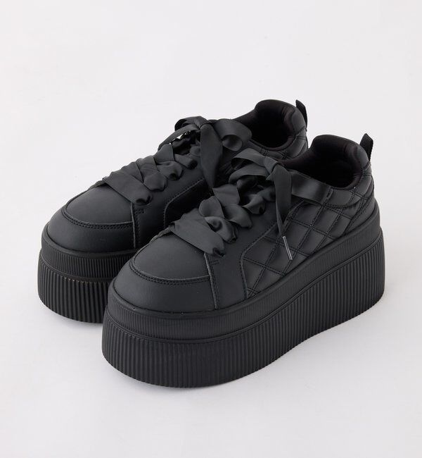 one after another NICE CLAUP「チャーム付きキルティング厚底スニーカー」|その他|