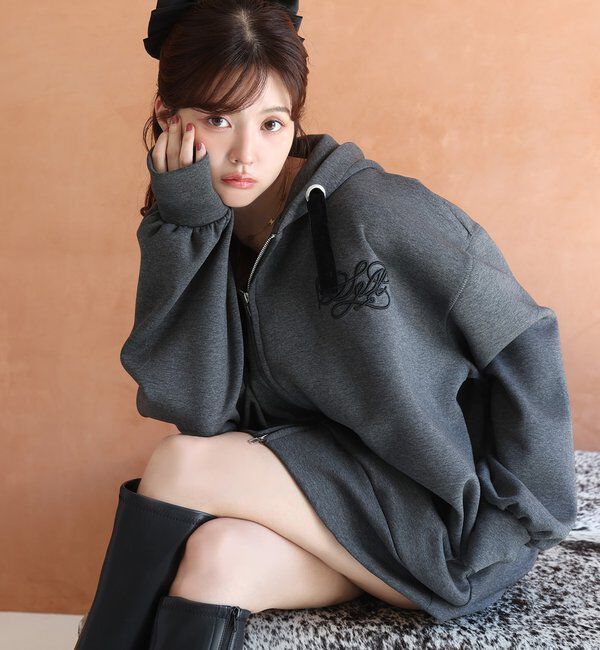 Seemi.by NICE CLAUP「【Seemi.by NICE CLAUP】Seemi.刺しゅう入りパーカー」|プルオーバー|