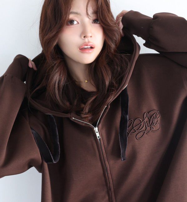 Seemi.by NICE CLAUP「【Seemi.by NICE CLAUP】Seemi.刺しゅう入りパーカー」|プルオーバー|