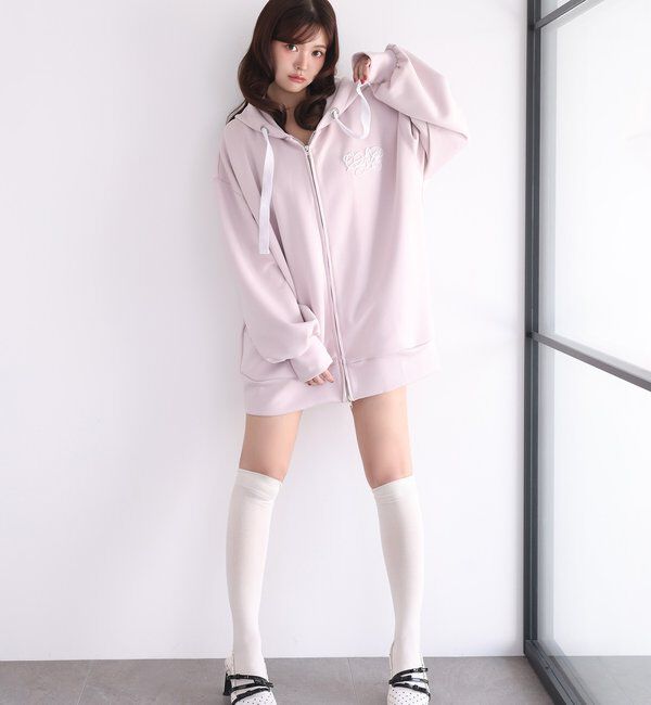 Seemi.by NICE CLAUP「【Seemi.by NICE CLAUP】Seemi.刺しゅう入りパーカー」|プルオーバー|