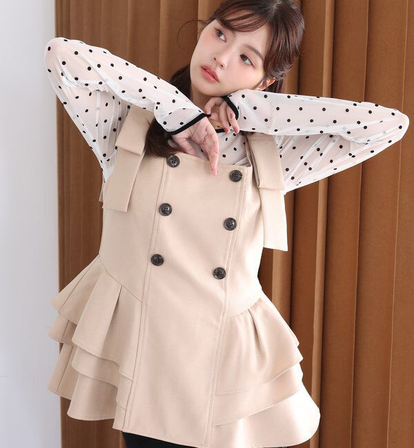 Seemi.by NICE CLAUP「【Seemi.by NICE CLAUP】トレンチ風ビスチェ(セットアップ可能)」|シャツ・ブラウス|