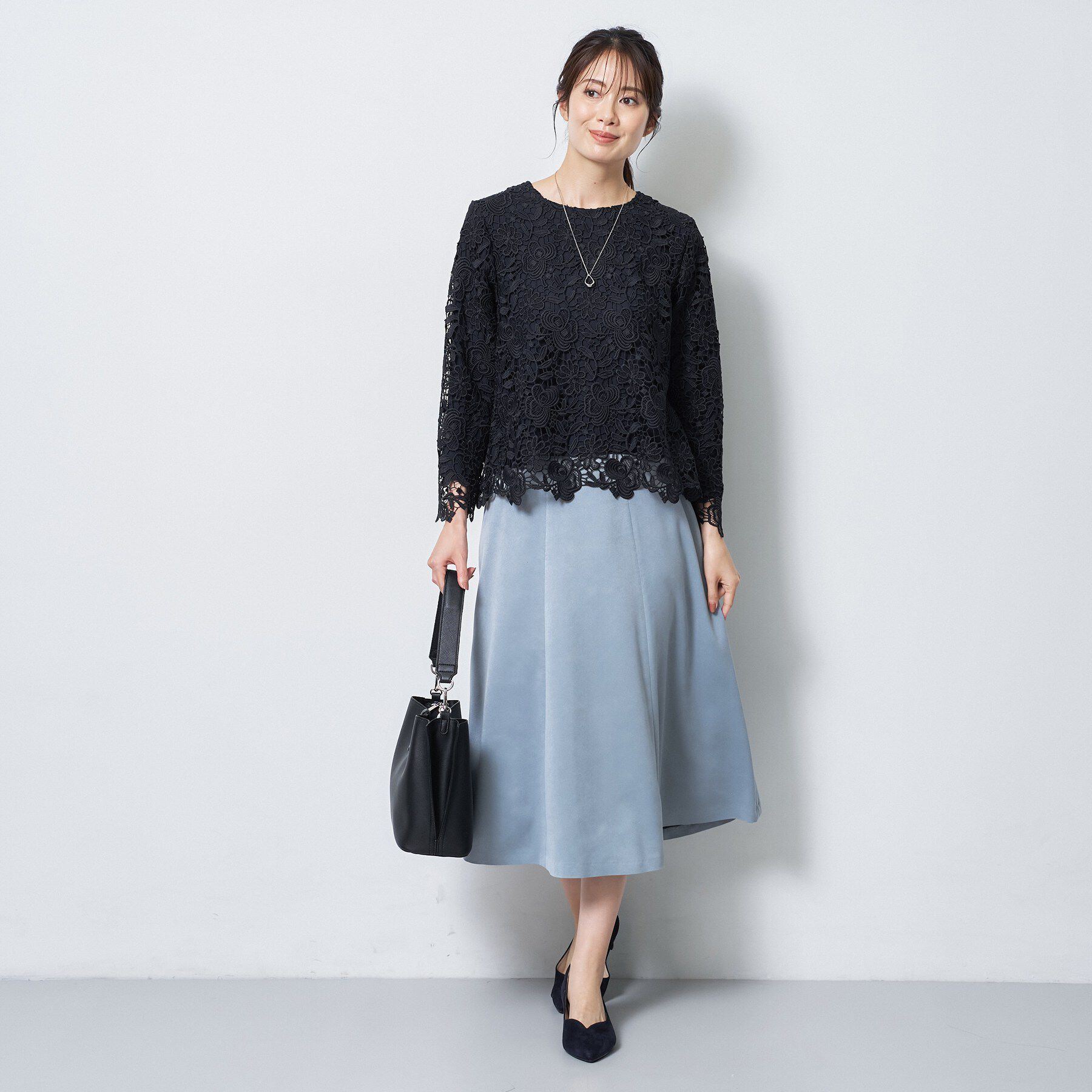 Reflect「【SS-4Lサイズ／通勤／セレモニー】ケミカルレースブラウス」|シャツ・ブラウス|