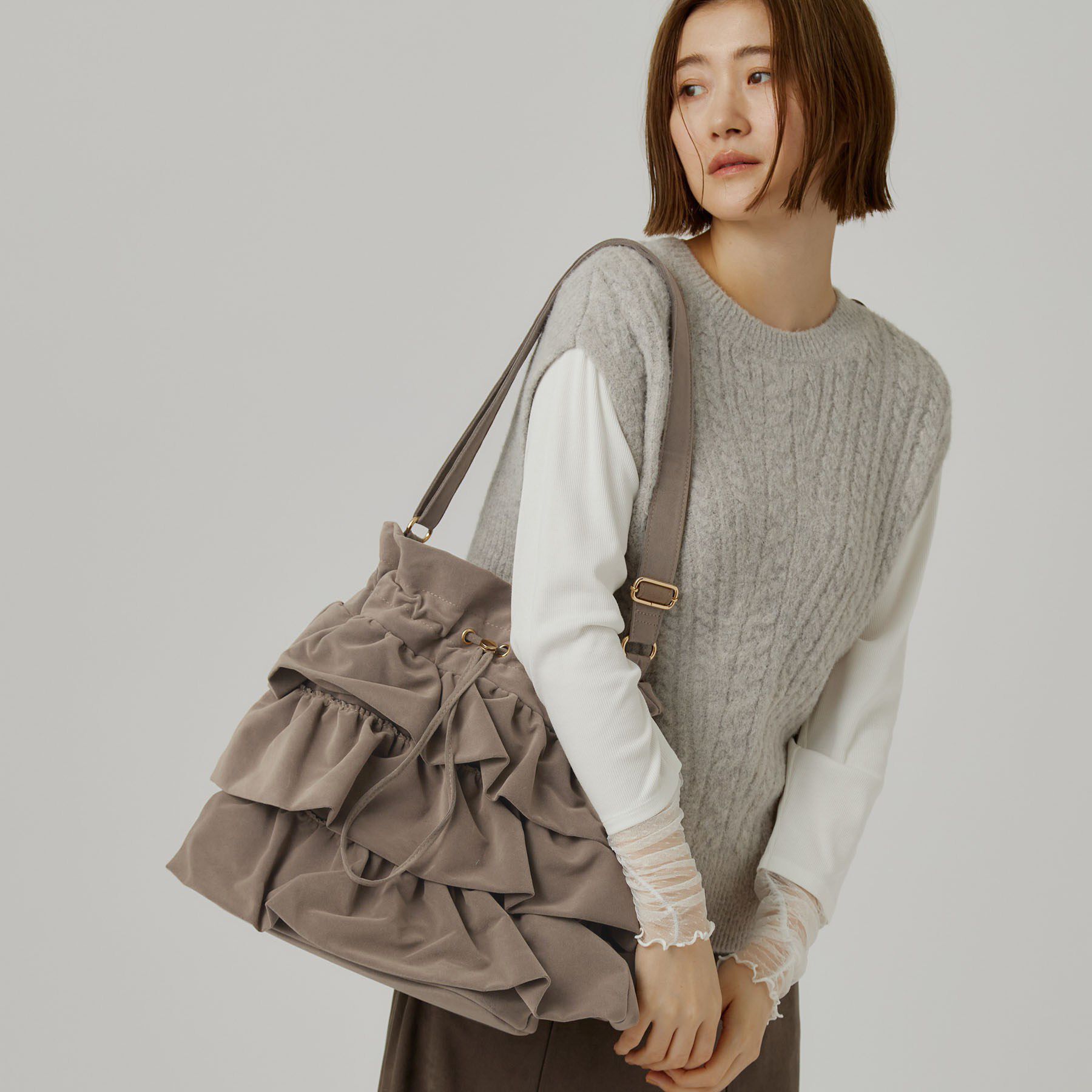 grove「人気BAGにドット柄・レースが新登場！ティアードドロストショルダー」|ショルダー・メッセンジャー|
