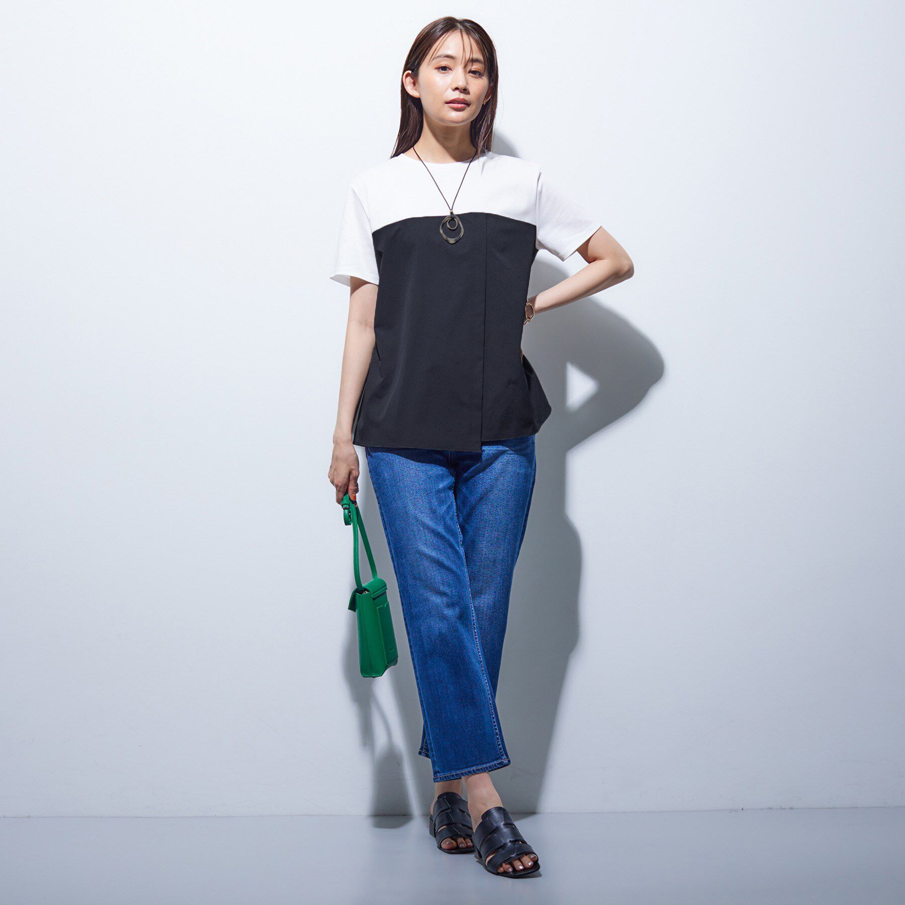 INDIVI「【洗える】ビスチェレイヤード風トップス」|Tシャツ・カットソー|
