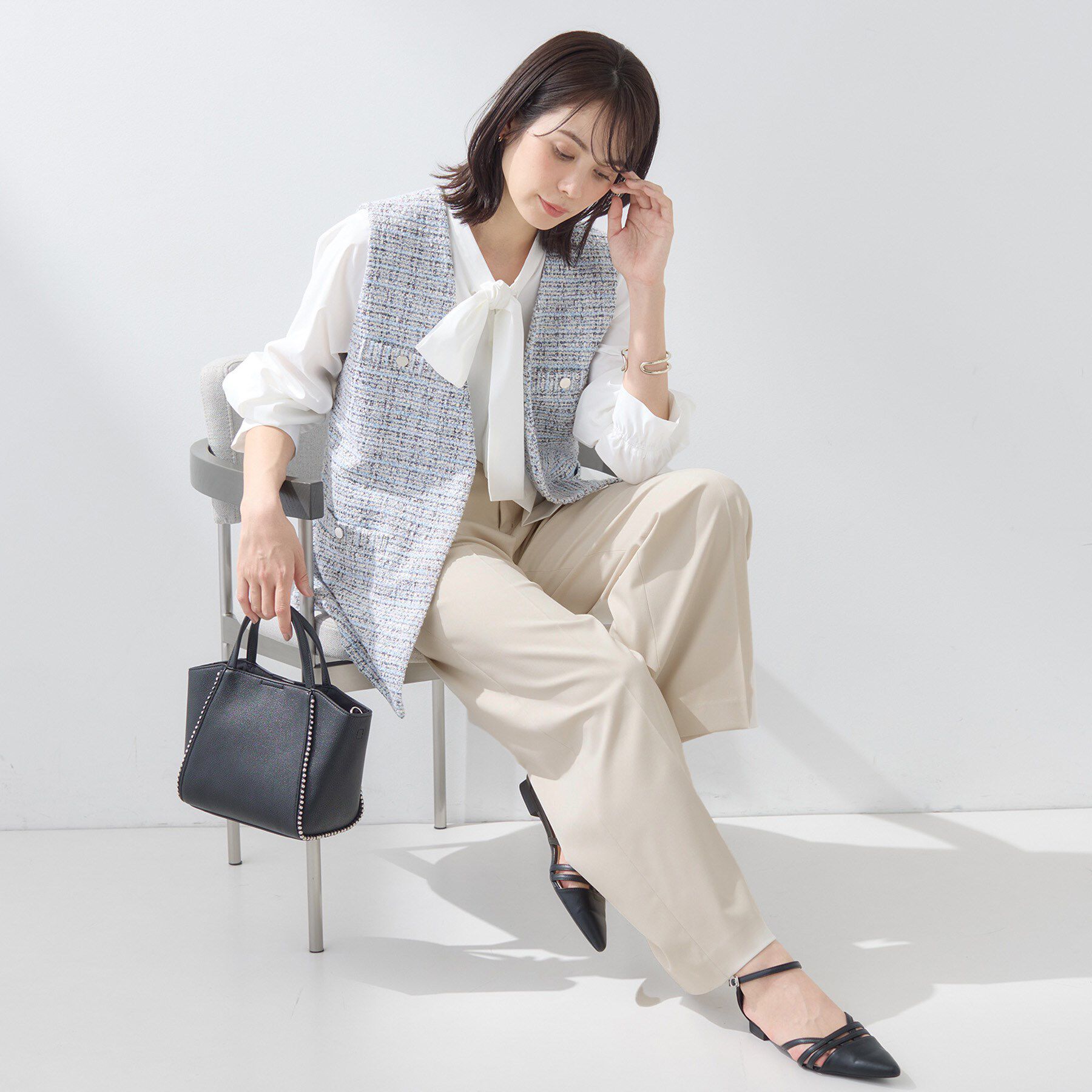 INDIVI「【新作褒められパンツ】快温ワイドパンツ」|その他|
