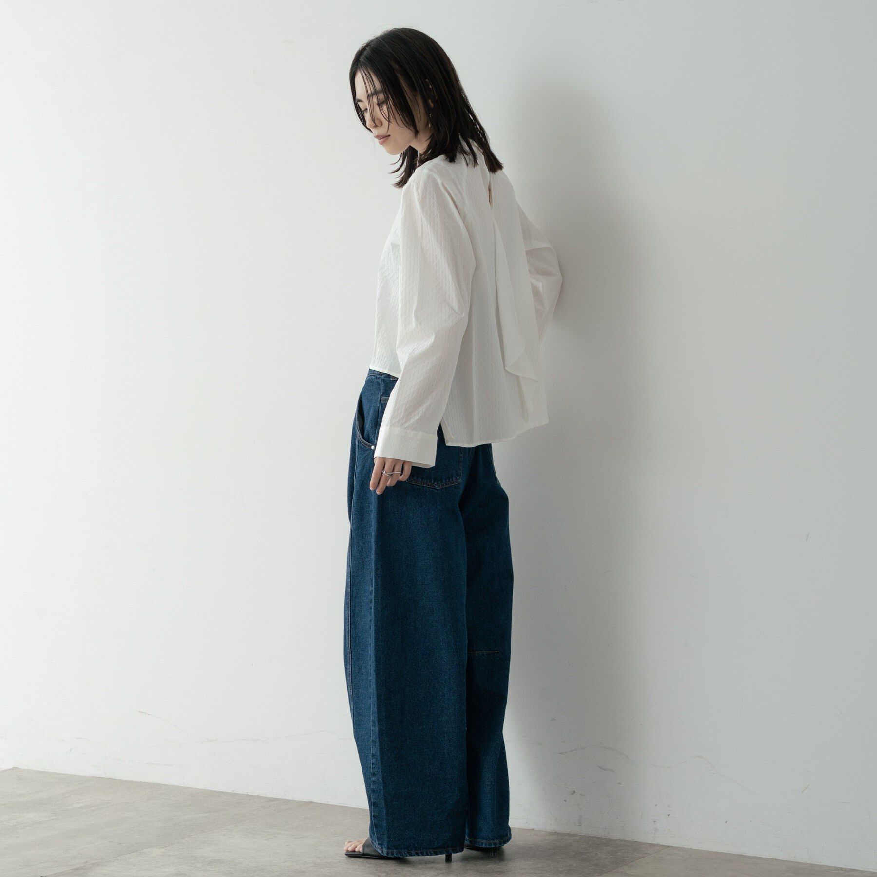 GALLEST「フィッシュテールスタンドネックシャツ」|シャツ・ブラウス|