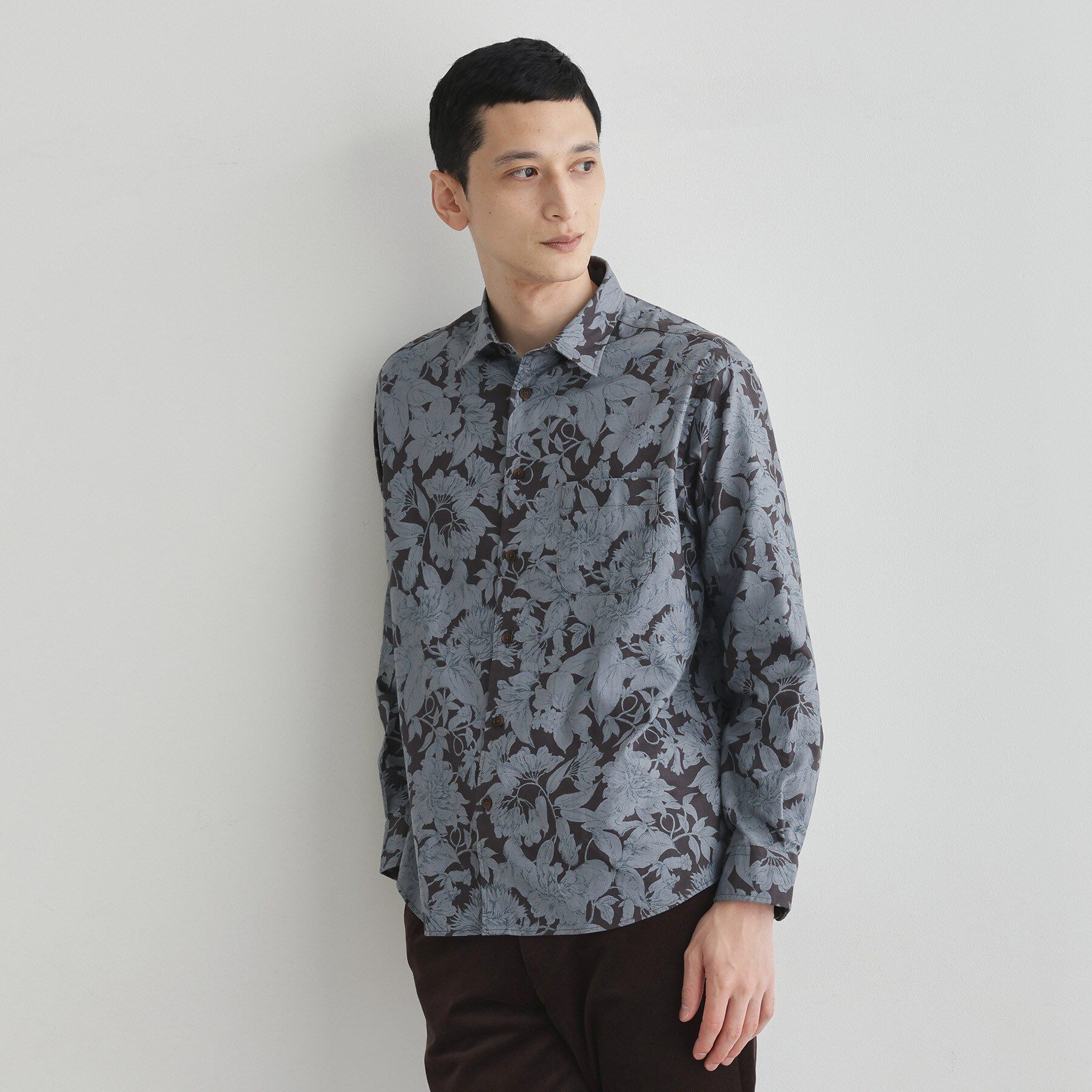 TAKEO KIKUCHI「【LIMITED】フラワープリント長袖シャツ」|シャツ・ブラウス|