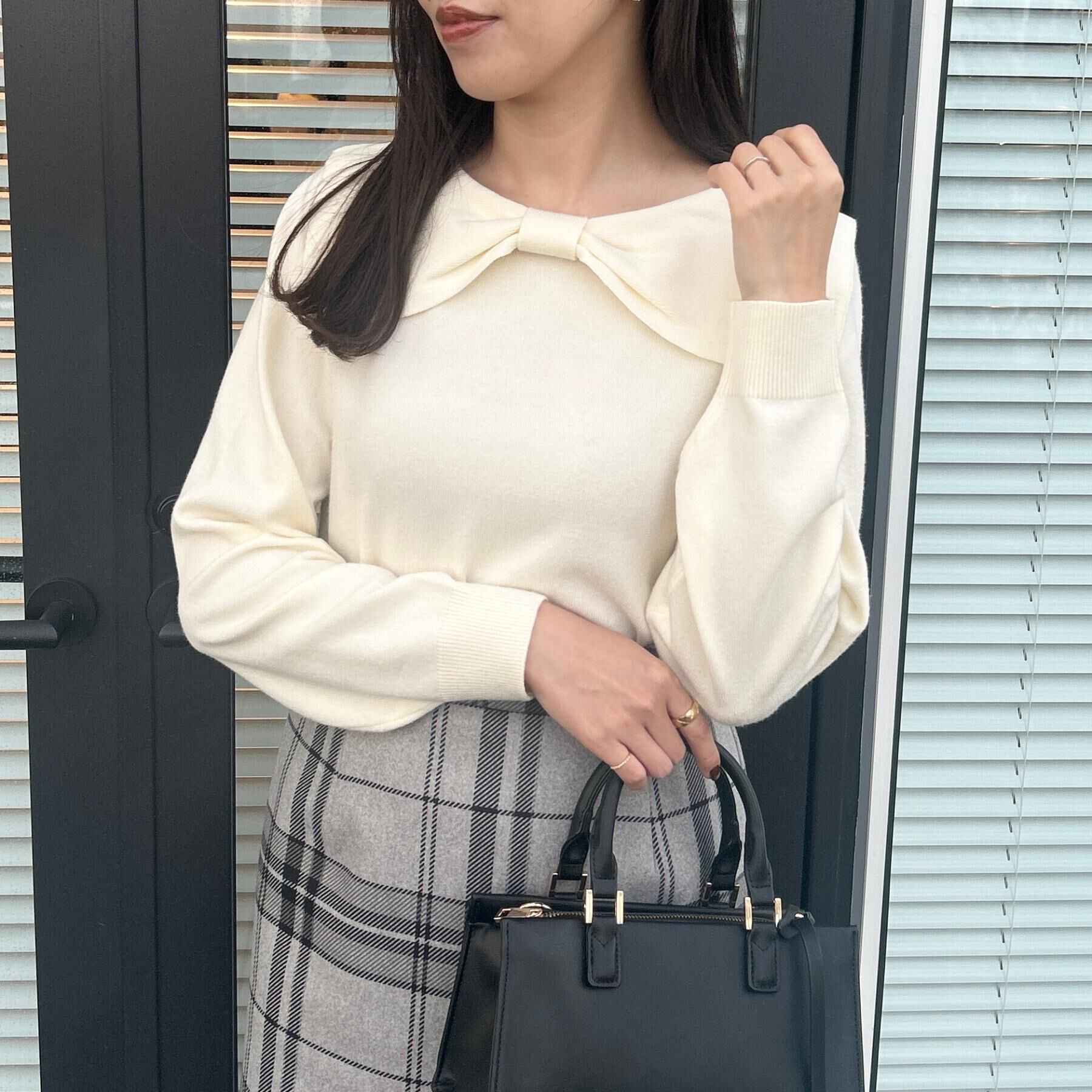 Couture broach「リボンカラーデザインニット」|ニット・セーター|