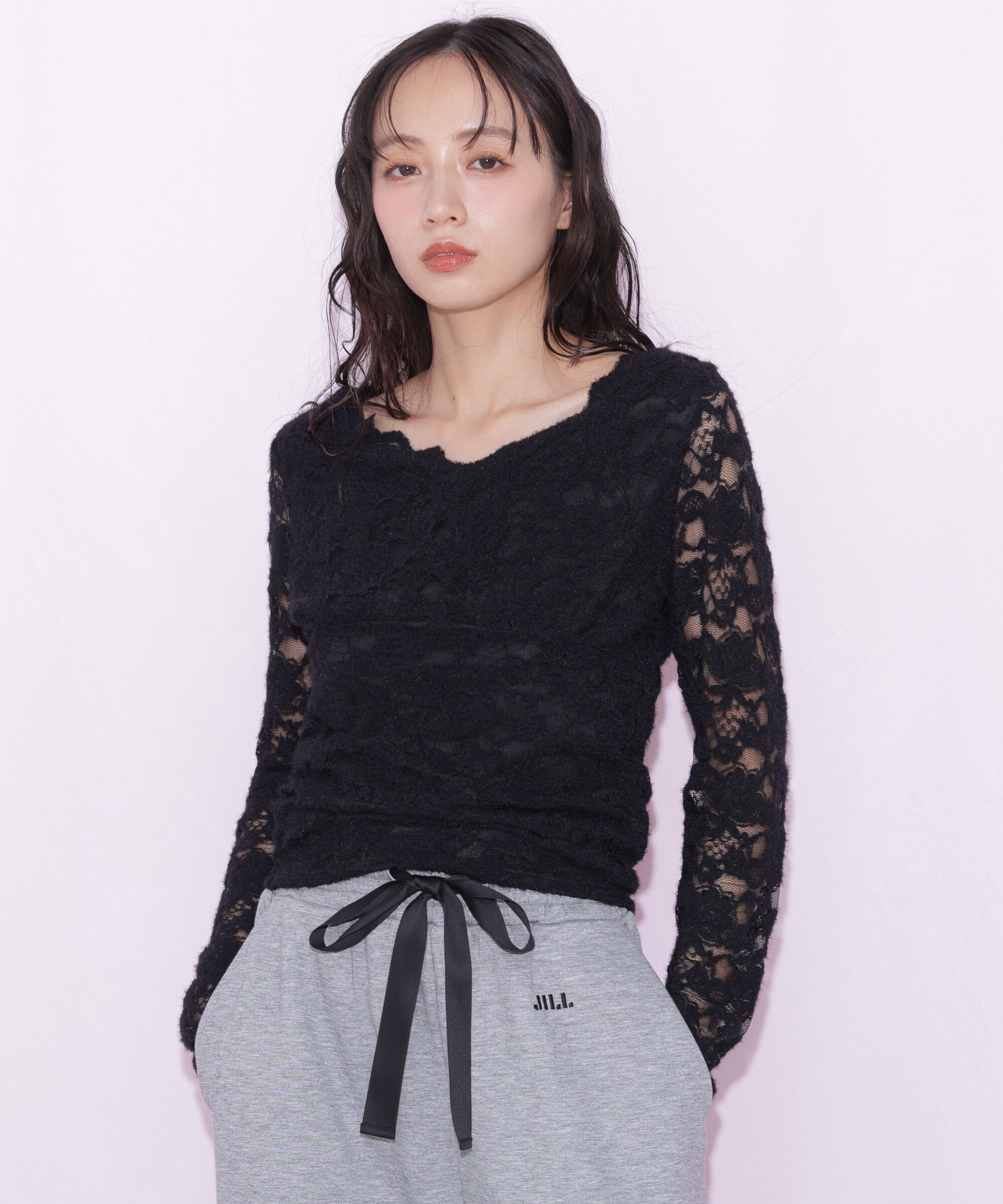  「スカラップレーストップス」|Tシャツ・カットソー|