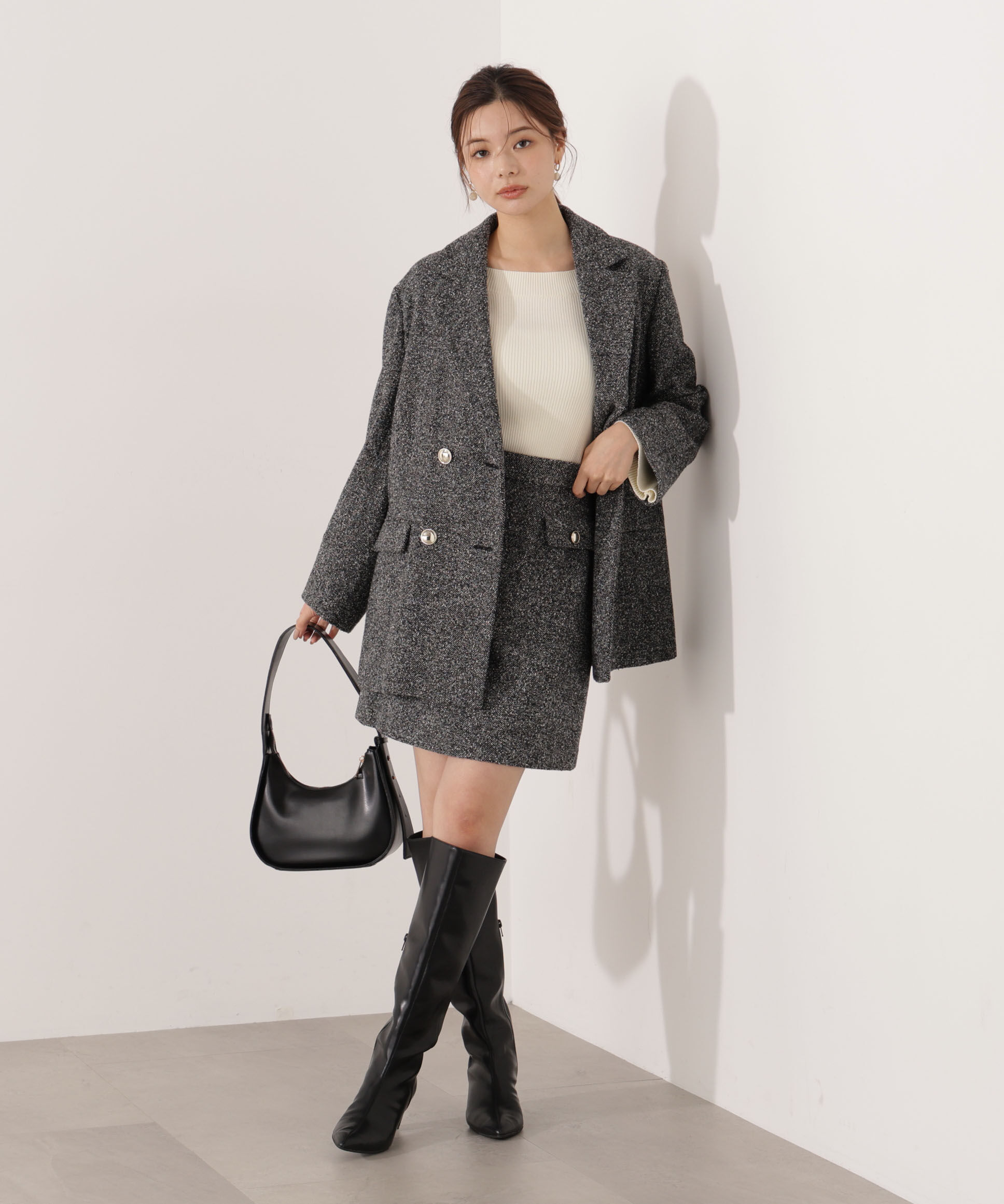 PROPORTION BODY DRESSING「ツイードミニスカート」|スカート|