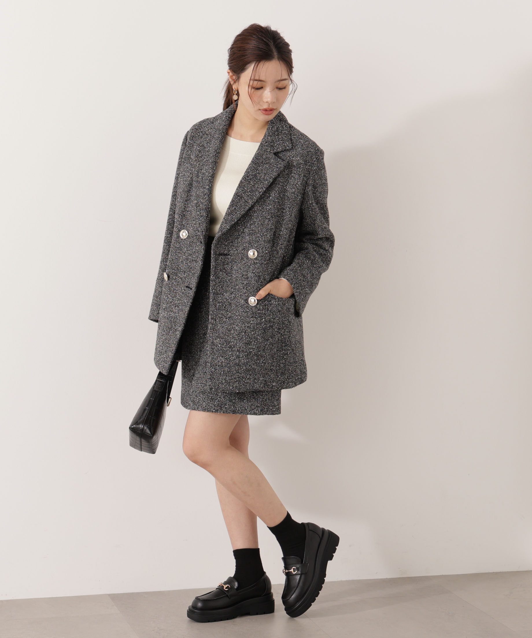 PROPORTION BODY DRESSING「ツイードミニスカート」|スカート|