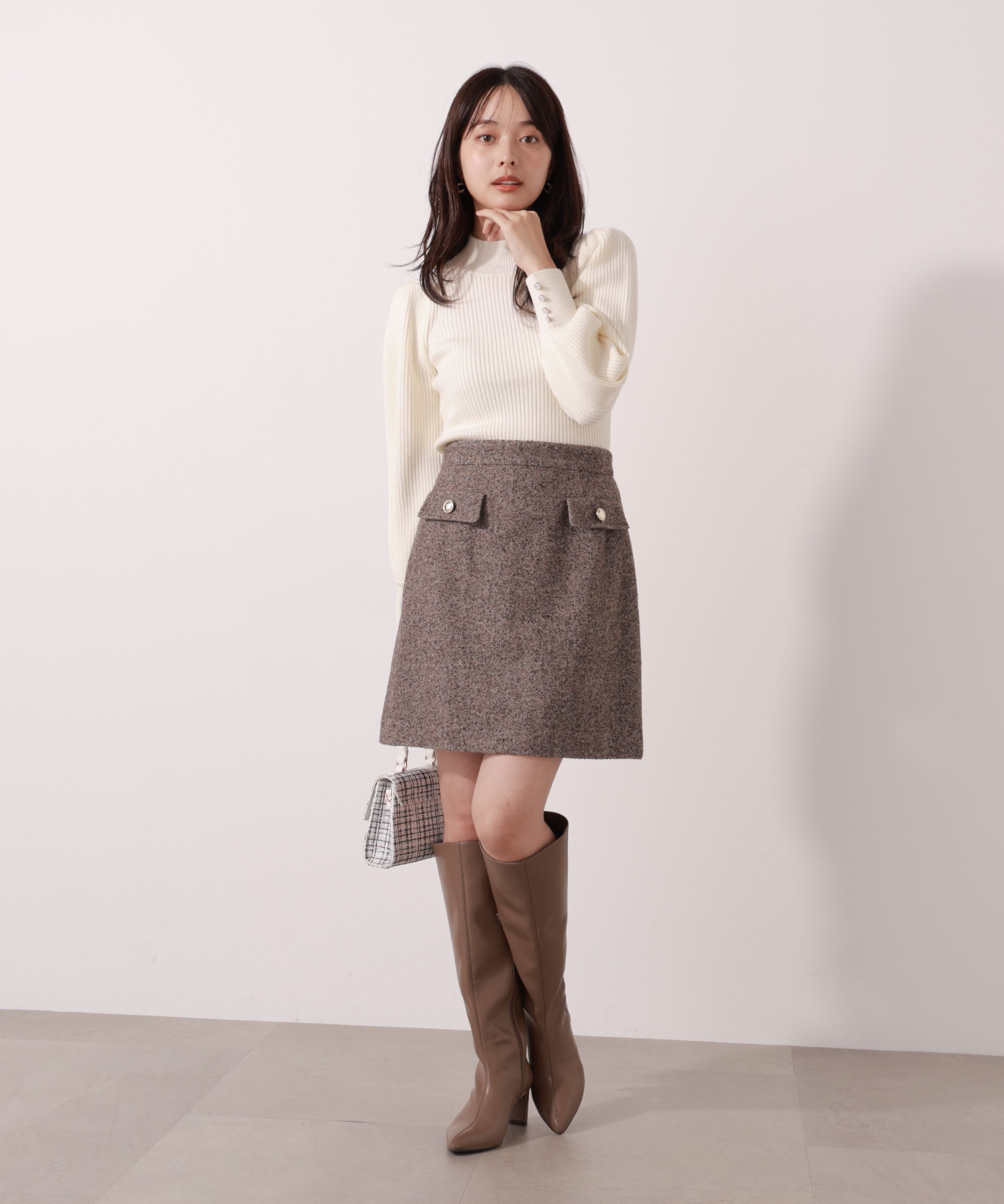 PROPORTION BODY DRESSING「ツイードミニスカート」|スカート|