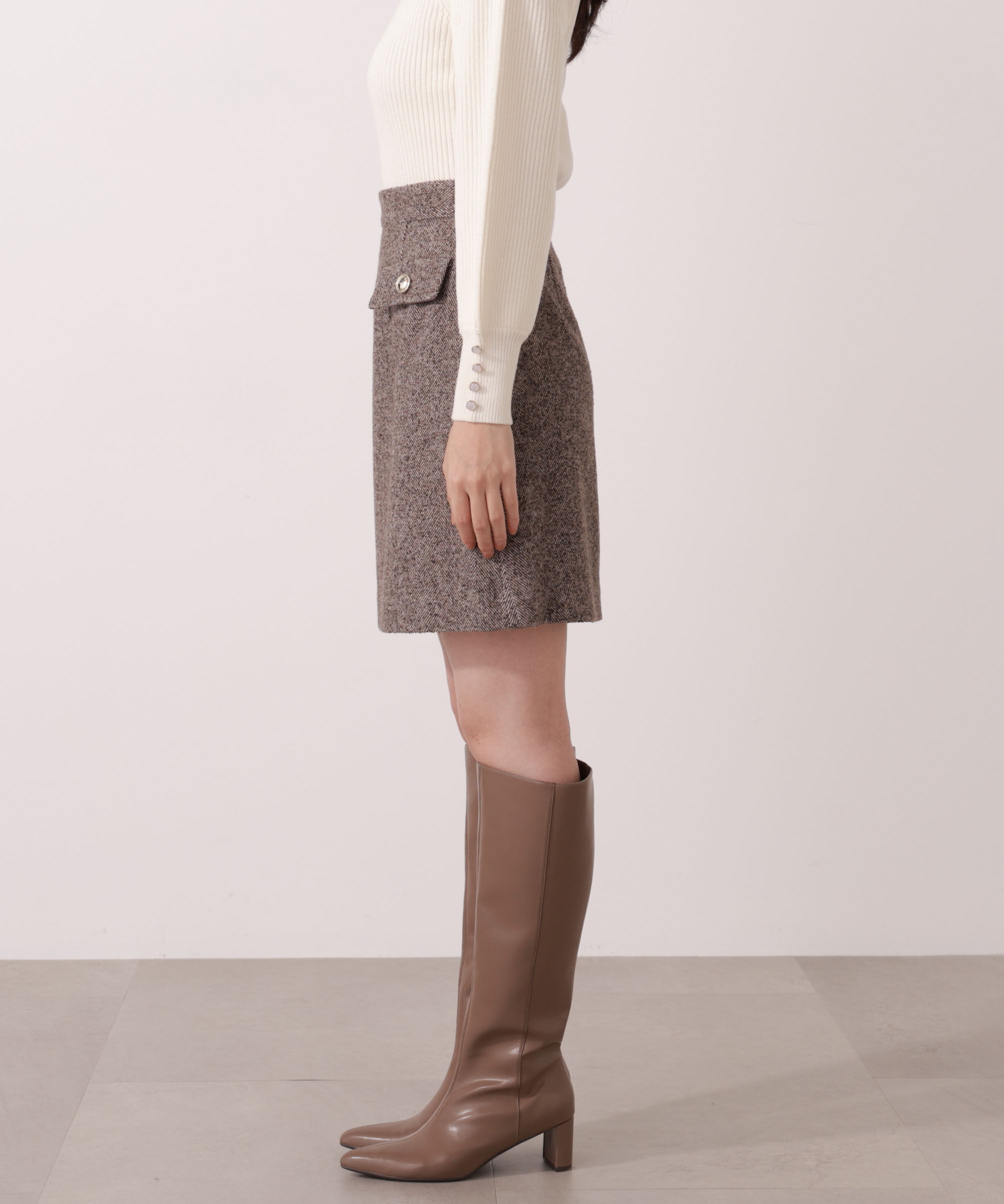 PROPORTION BODY DRESSING「ツイードミニスカート」|スカート|