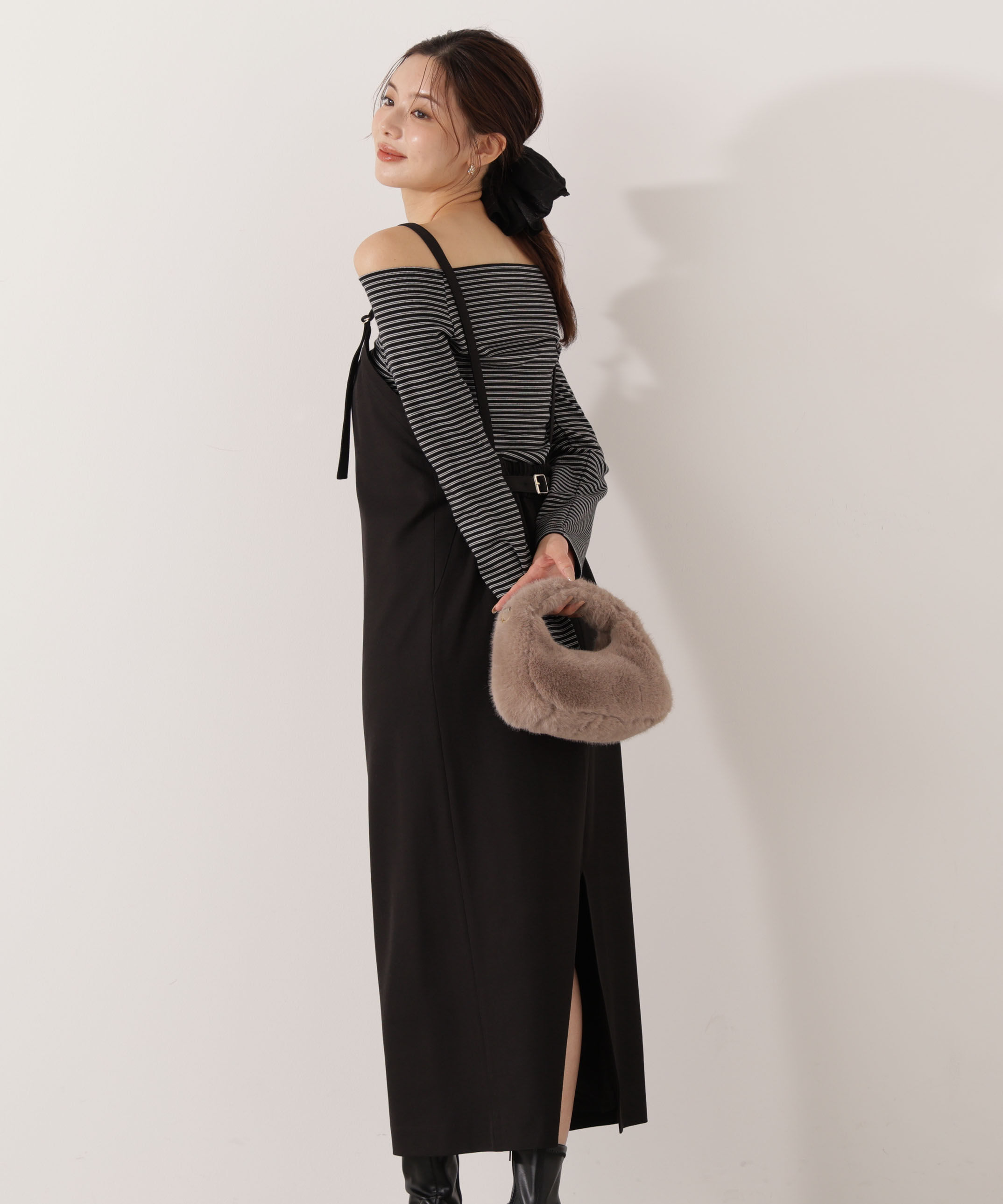 PROPORTION BODY DRESSING「フロントファスナーナロージャンスカ」|ワンピース|